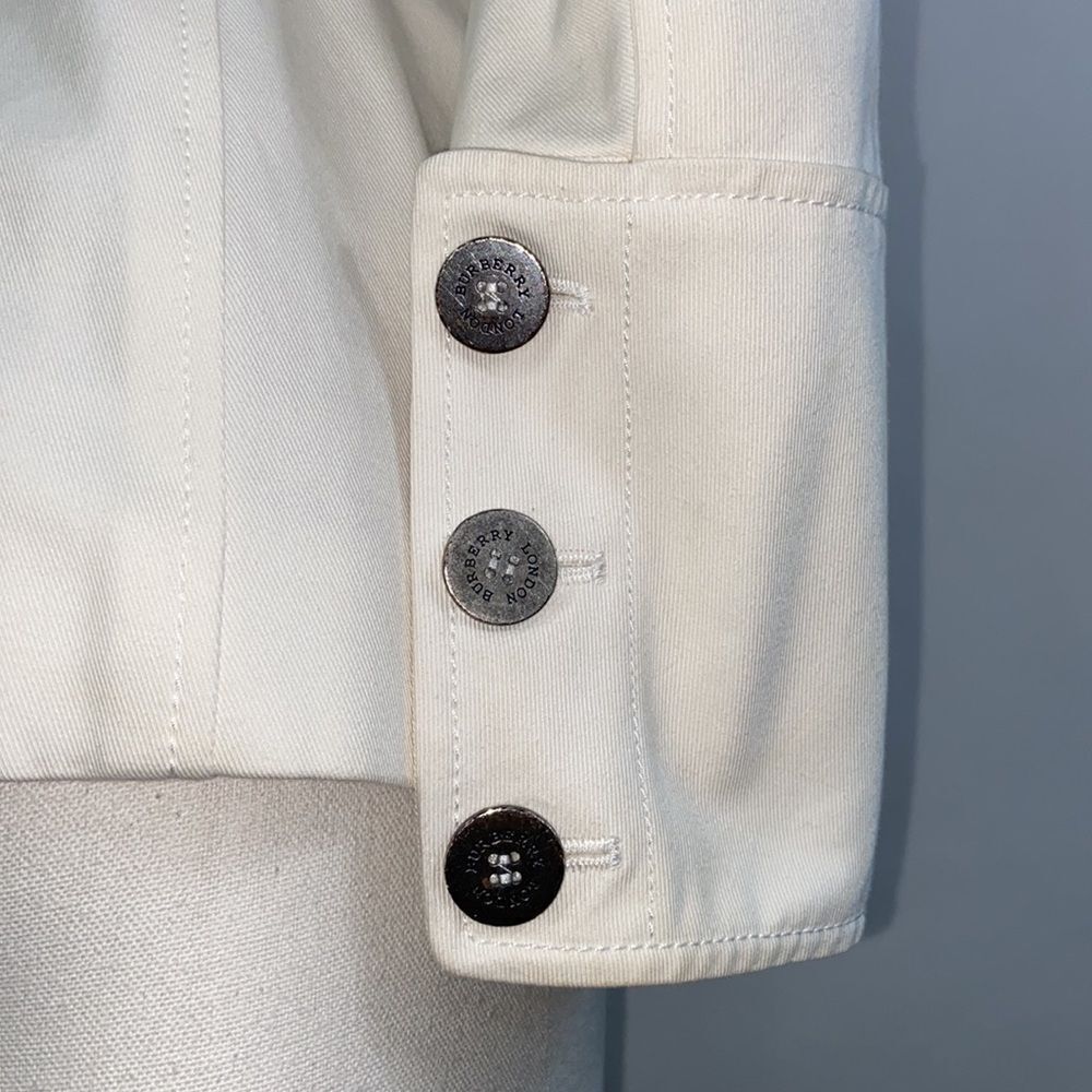 Burberry Cream High Neck Side Button Jacket - Picture 9 of 16